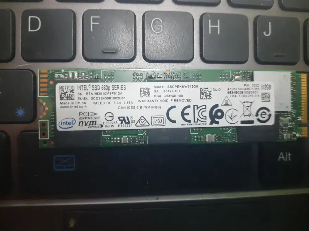 nvme intel 512gb
