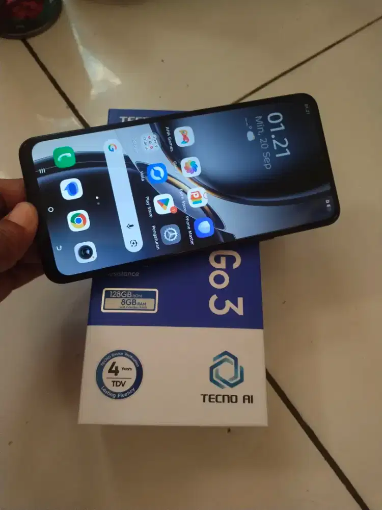 Tecno spark Go 3   4+2/128 nominus mulus Dus HP kabel data ga ORI