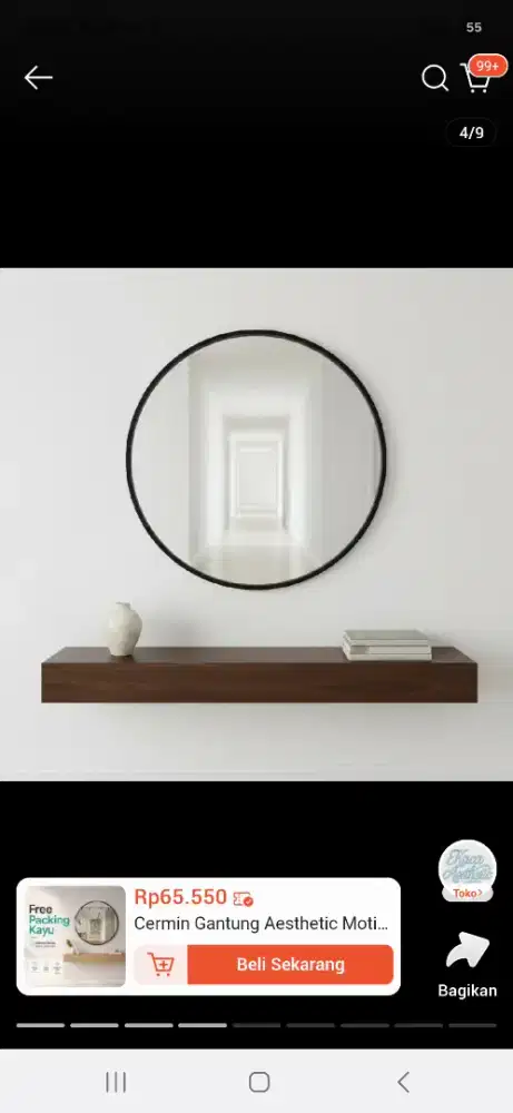 Cermin Gantung Aesthetic