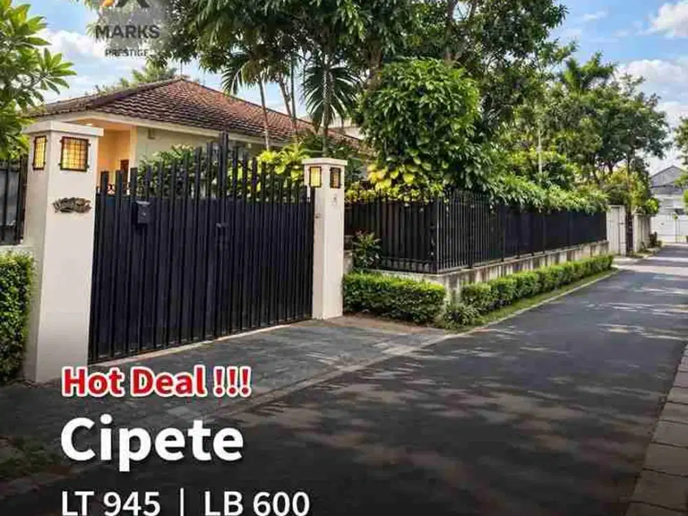 DIJUAL RUMAH CANTIK 1 LANTAI DENGAN SWIMMING POOL FULLY RENOVATED DI LOKASI TERBAIK DI CIPETE JAKARTA SELATAN