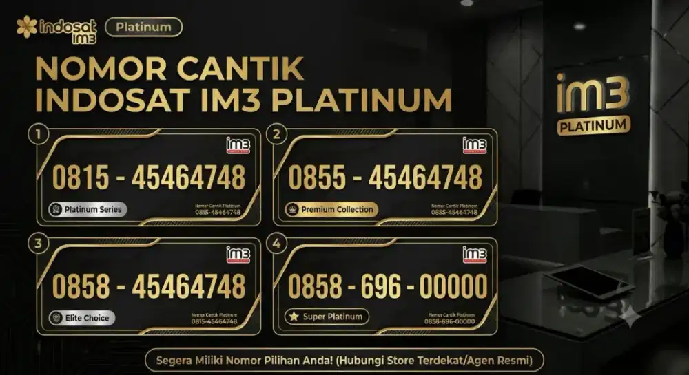 NOMOR CANTIK IM3 PLATINUM 65GB x 60 HARI