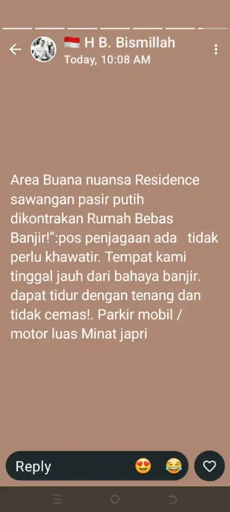 Disewakan rumah kosong