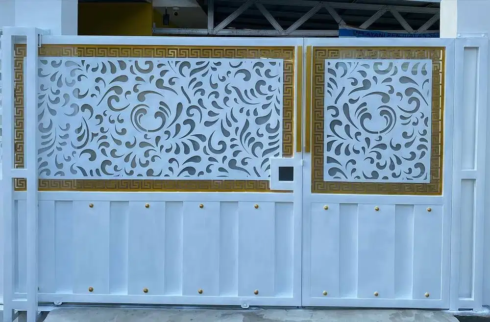 Pintu pagar rumah laser cutting