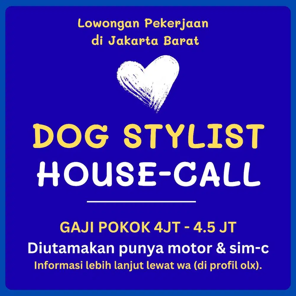 DOG STYLIST UNTUK HOUSE CALL