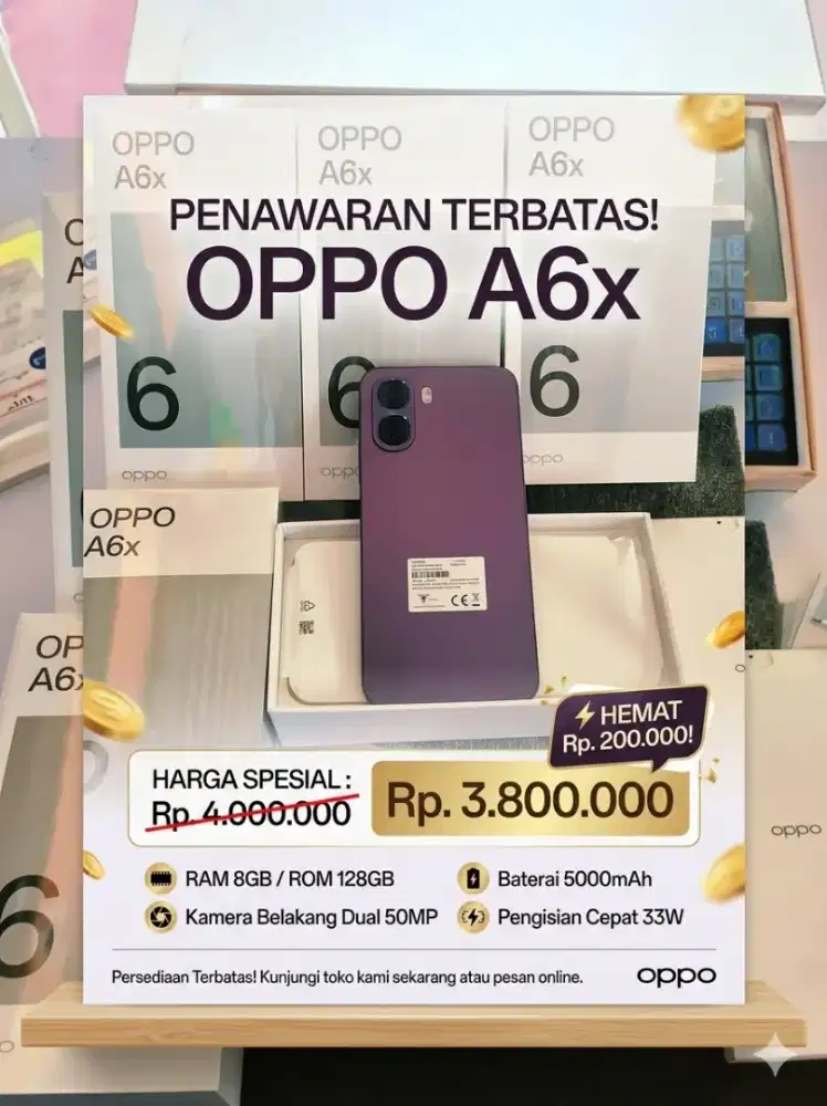 Oppo A6x ram 8/128
