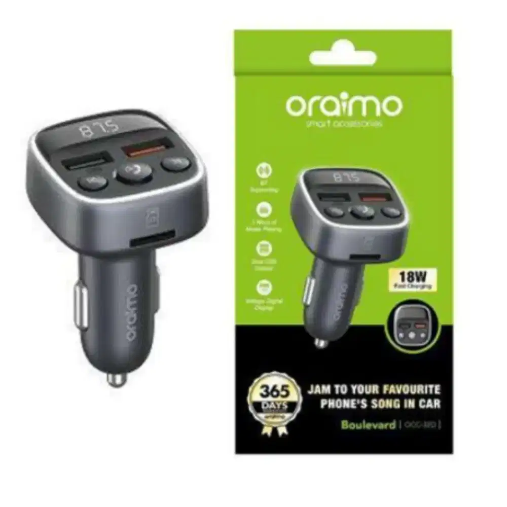 Oraimo Car Charger OCC-32D Dark Chrome - 18 W