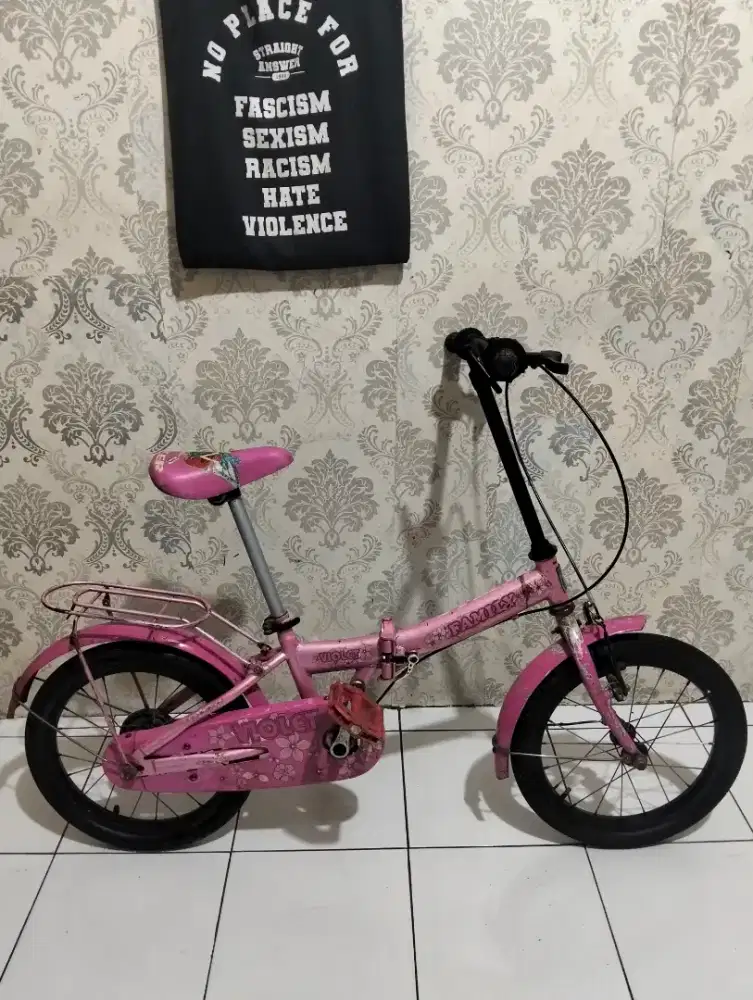 Family sepeda lipat ukuran 16 untuk umur 4 sampai 9 tahun