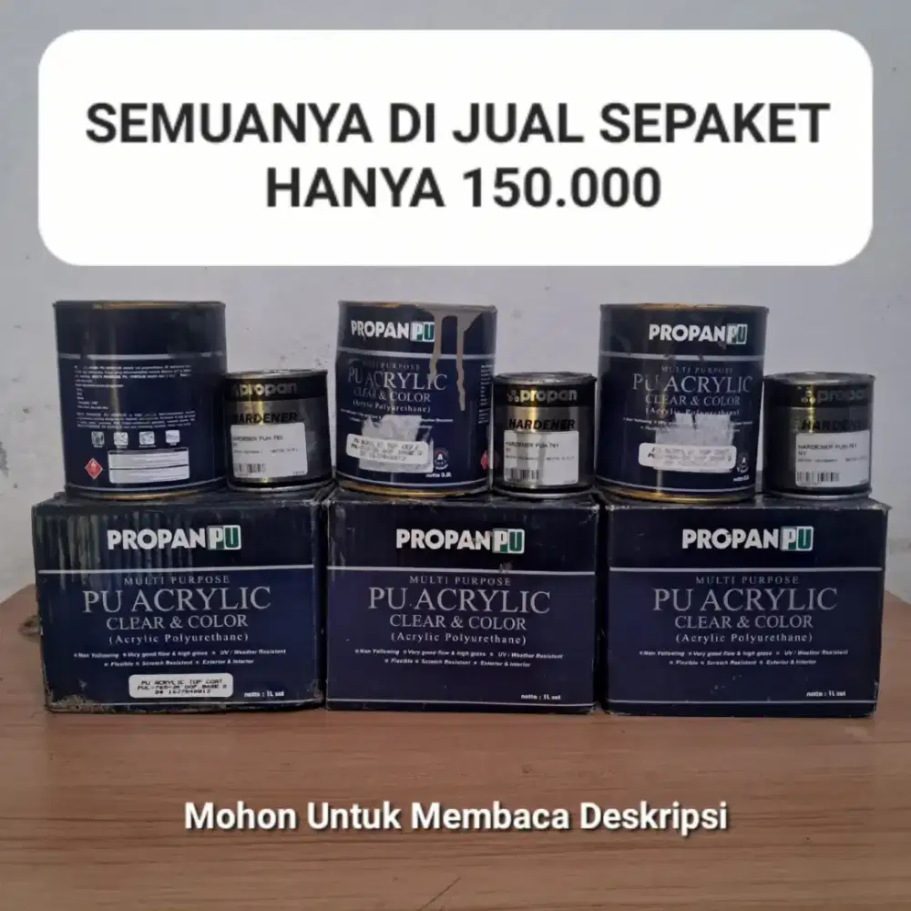 CAT PROPAN PU ACRYLIC SEALER  Semuanya Dijual Sepaket Hanya 200 Ribu