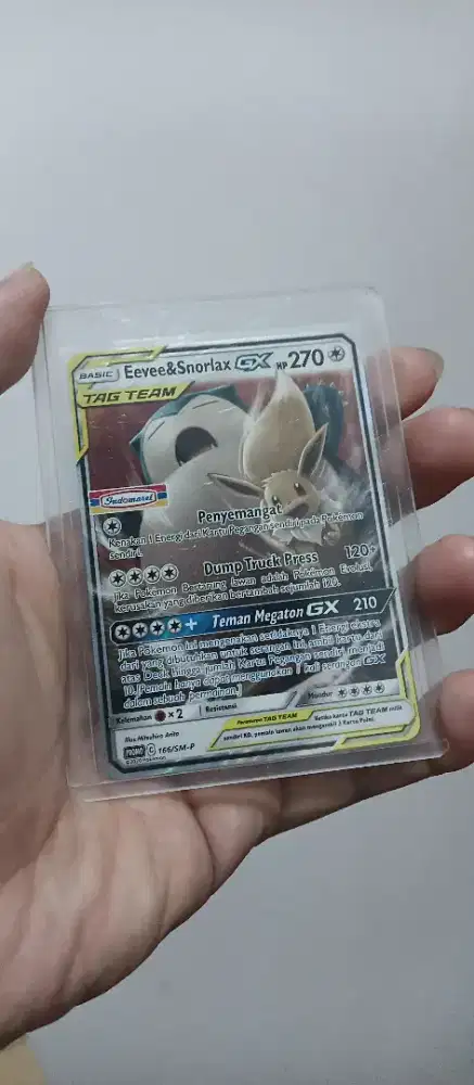 KARTU POKEMON EEVEE & SNORLAX GX INDOMARET PROMO