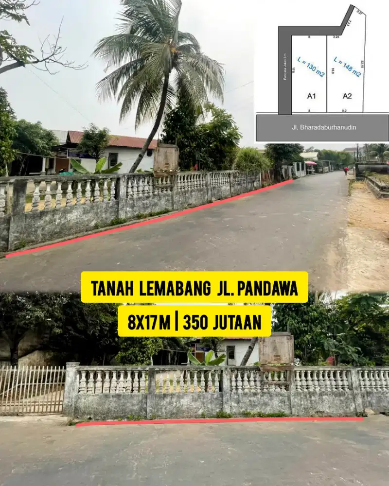 Tanah Dekat JM Lemabang 350 Juta | Ukuran 8x17 m
