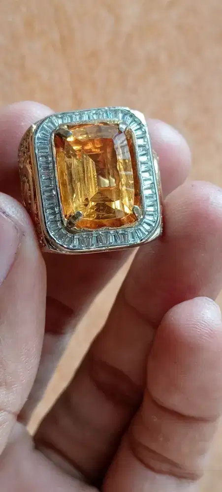 Batu citrine RIng handmade