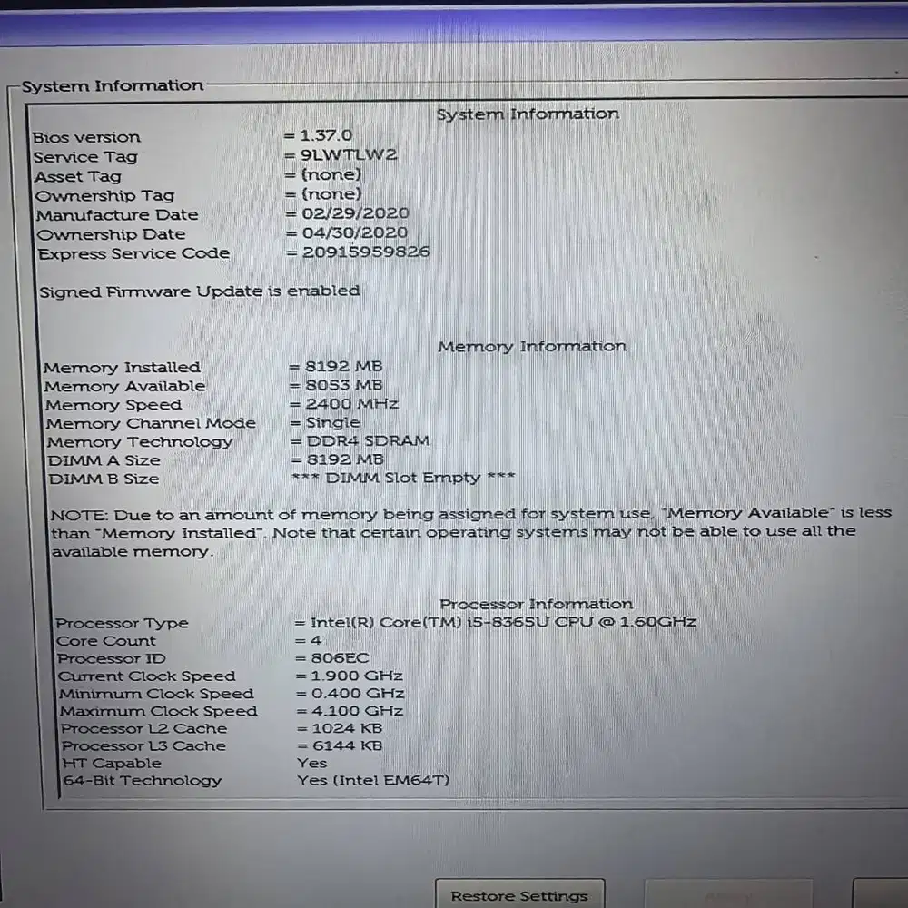 Laptop Dell 5300 2 in 1