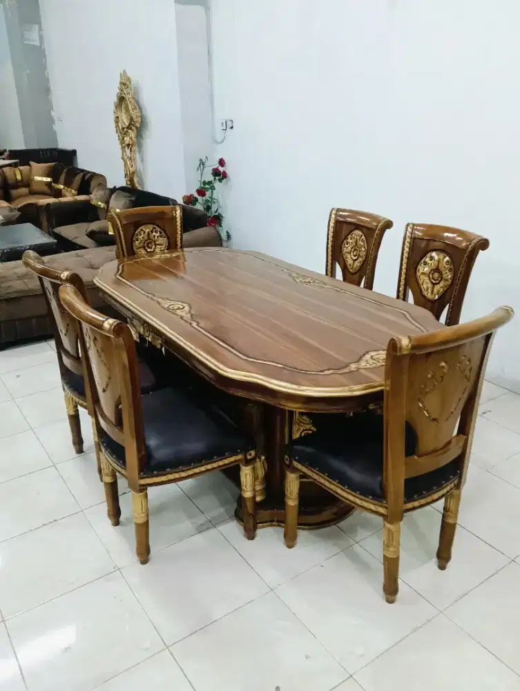 MEJA MAKAN 6 KURSI