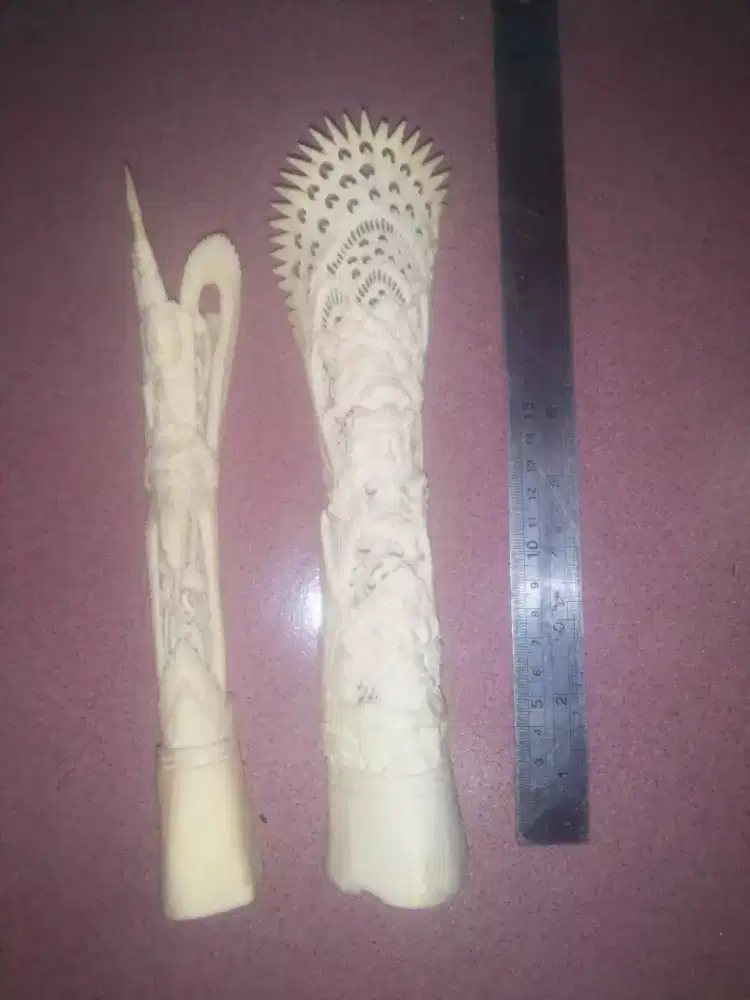 Ukiran Bali tulang asli tinggi 23 cm