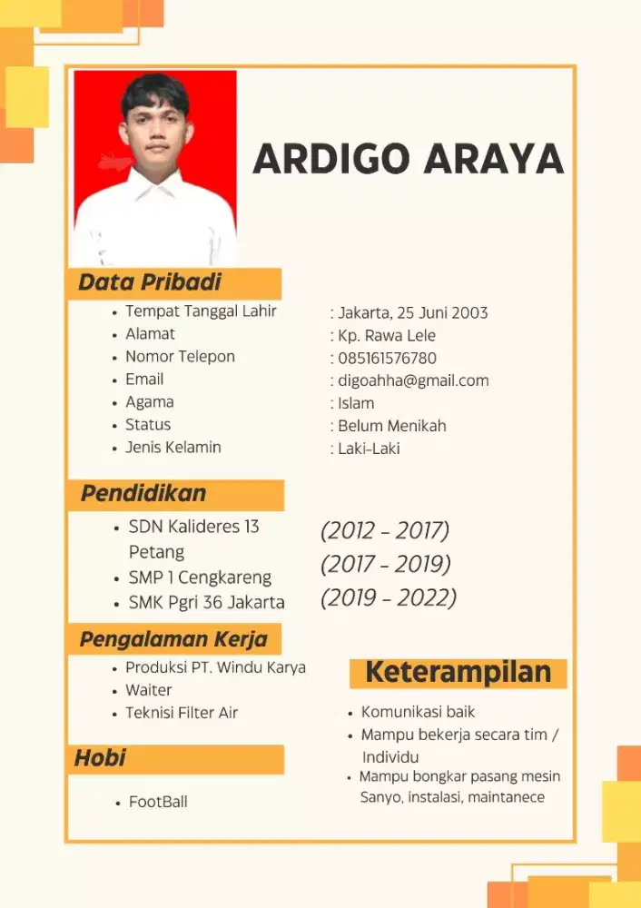 Saya lagi mencari kerjaan