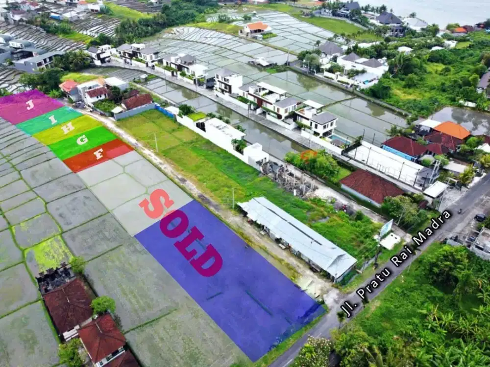 For sale Only 4 Kavling land at Cemagi Beach Bali