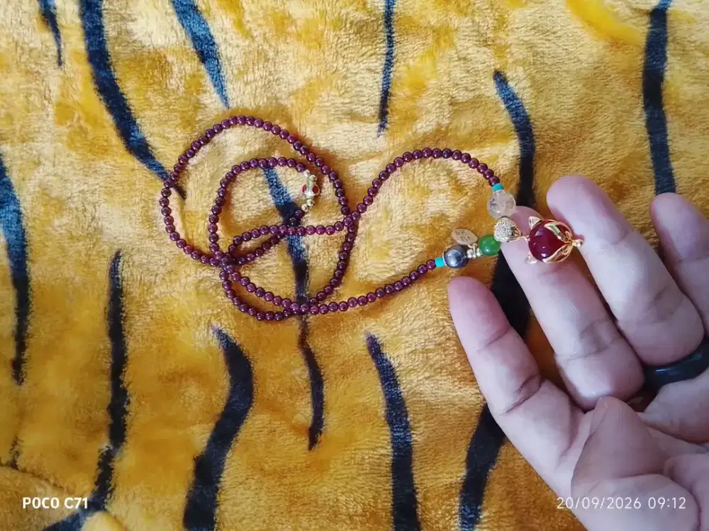 Kalung batu merah delima model ruba