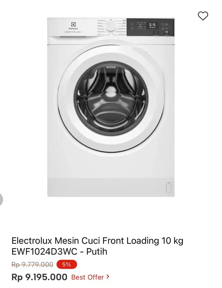WM FRONT LOAD ELECTROLUX 10kg