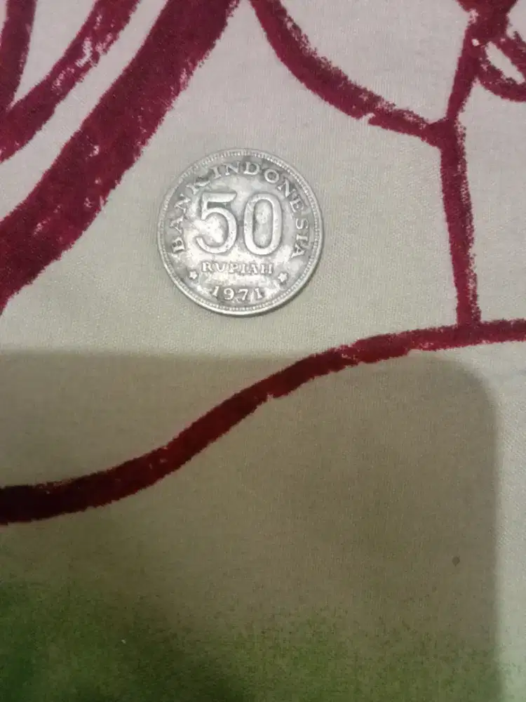 Uang Logam 50 Rupiah Cetakan Tahun 1971, Bs Barter/Tt Barang Lain.