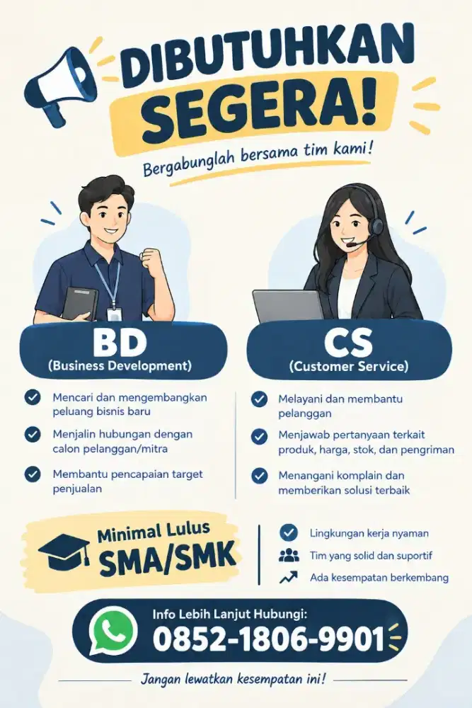 Lowongan Kerja BD & CS