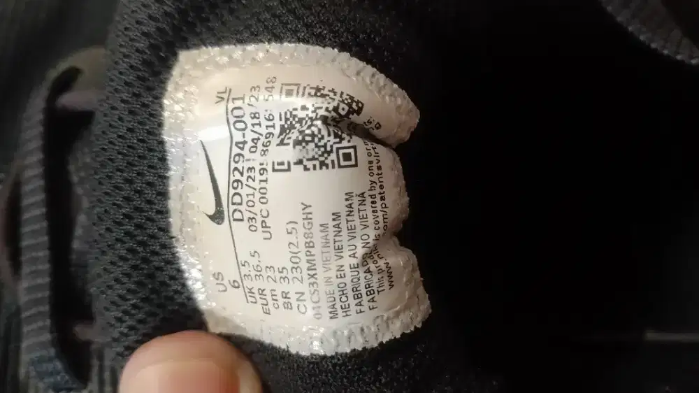 Nike downsize size 36 no minus mulus
