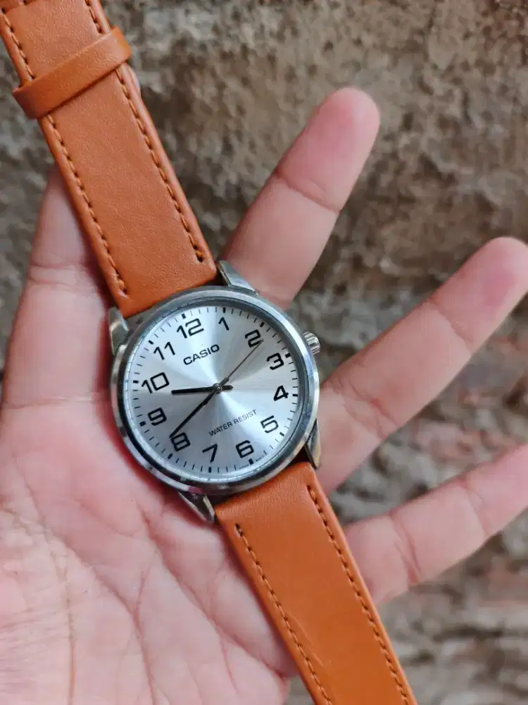 Jual casio mtp tali kulit