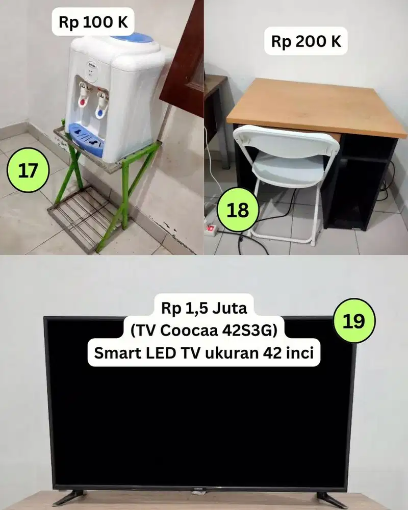 Di jual karna mau pindahan barang sangatblayak pl dan masih bagus