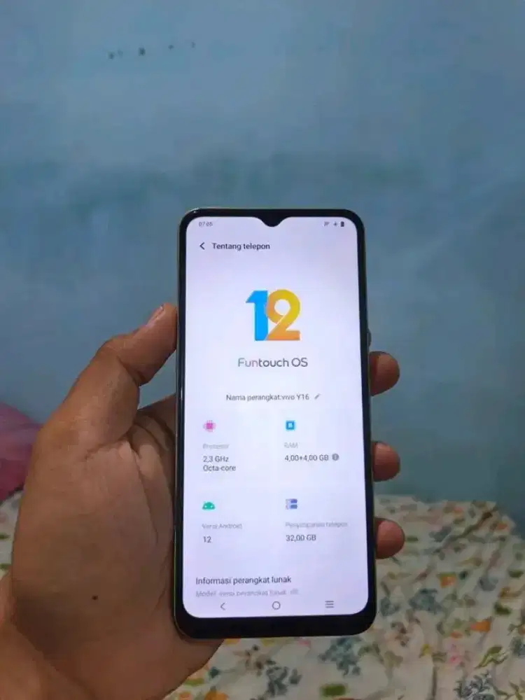 Vivo Y16  Ram 4+4/128