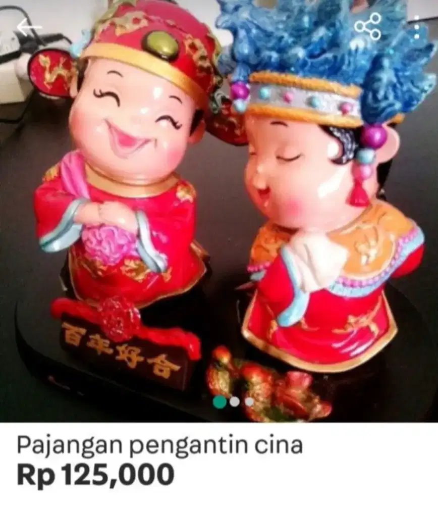 Pajangan pengantin cina besar