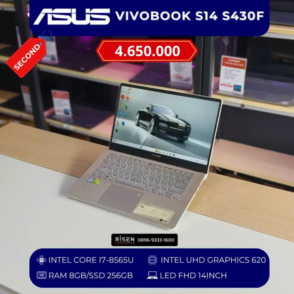 ASUS VIVOBOOK S14 S430F I7-8565U RAM 8GB SSD 256GB FHD 14inch