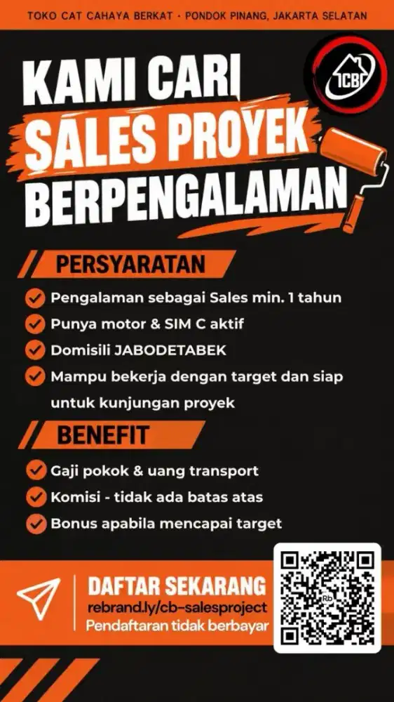 Lowongan Sales Proyek Cat Berpengalaman - Pondok Pinang Jaksel