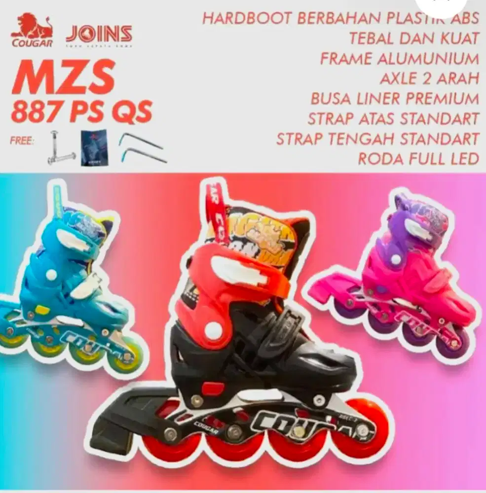 inline skate sepatu roda merek cougar ORI