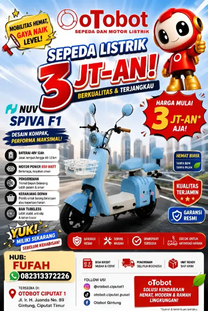 Sepeda Listrik NUV SPIVA F1