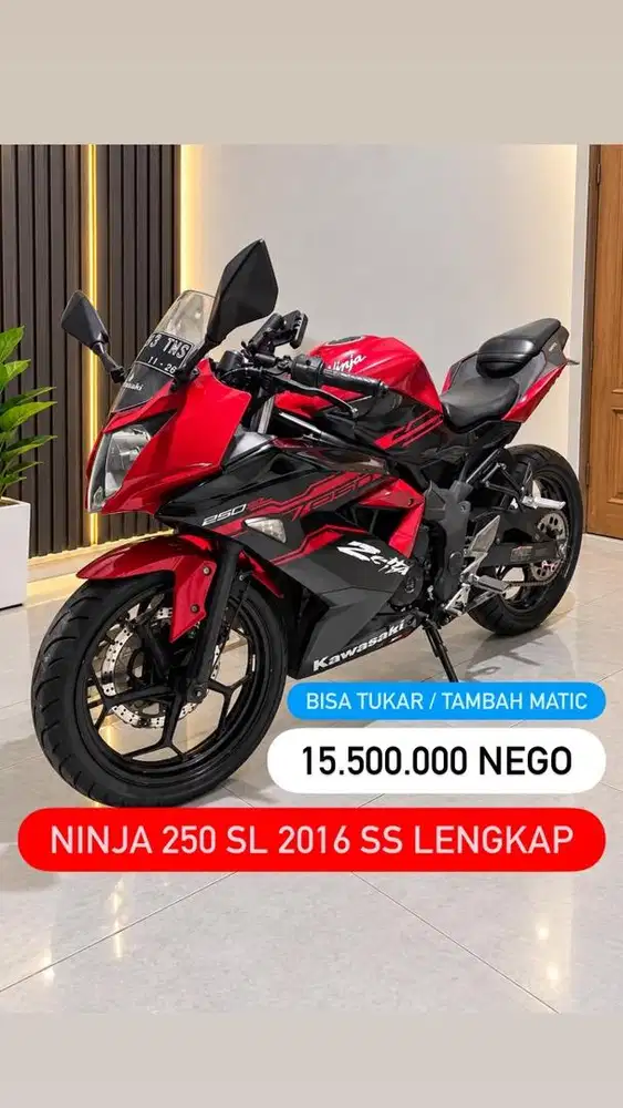 Ninja 250cc SL Mono 2016 Lengkap