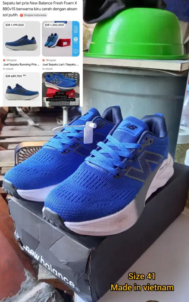 Sepatu running Nb blue size 41 import vietnam