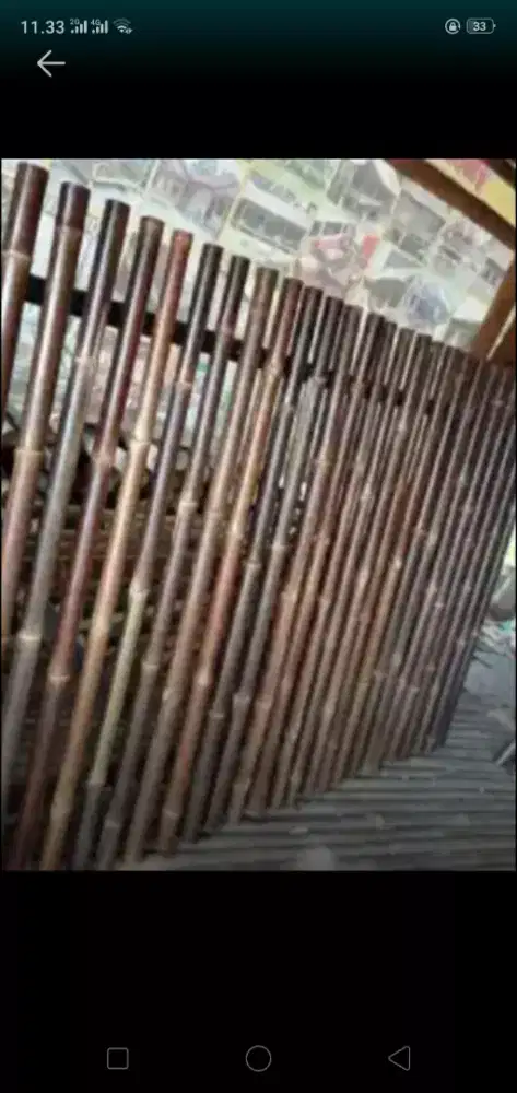 Pagar bambu kebun