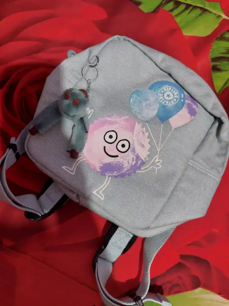 Kipling Bag Aqua Confetti Original Preloved