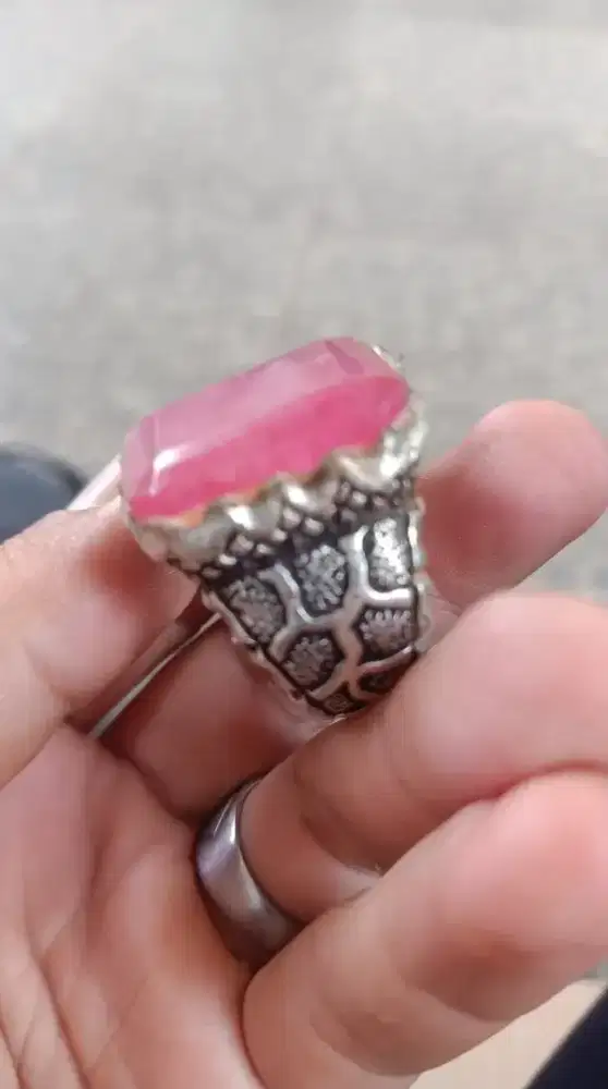 batu Rubi&bacan ring perak