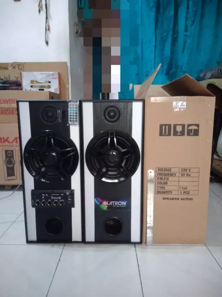 Speaker 8 inch 2 box baru bluetooth Radio FM