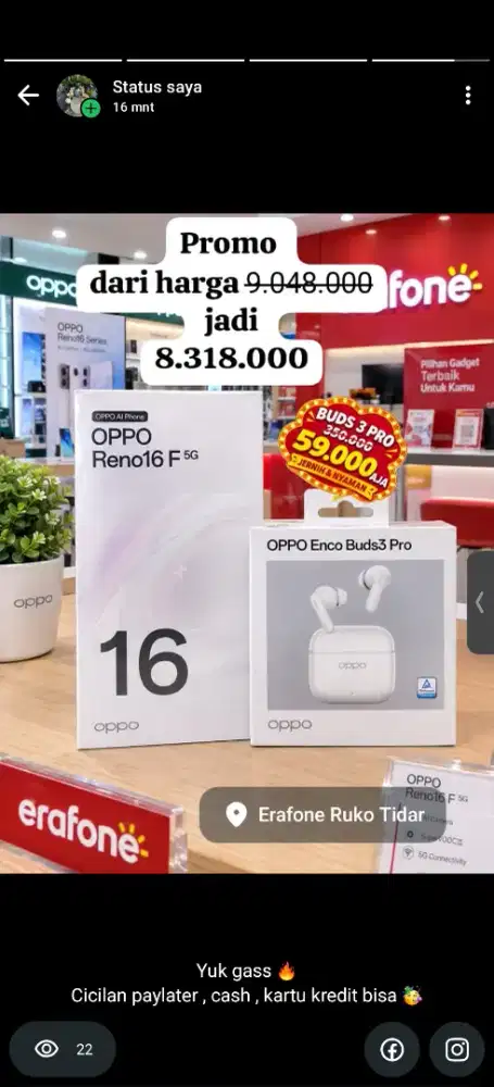 OPPO RENO 16F 8/256