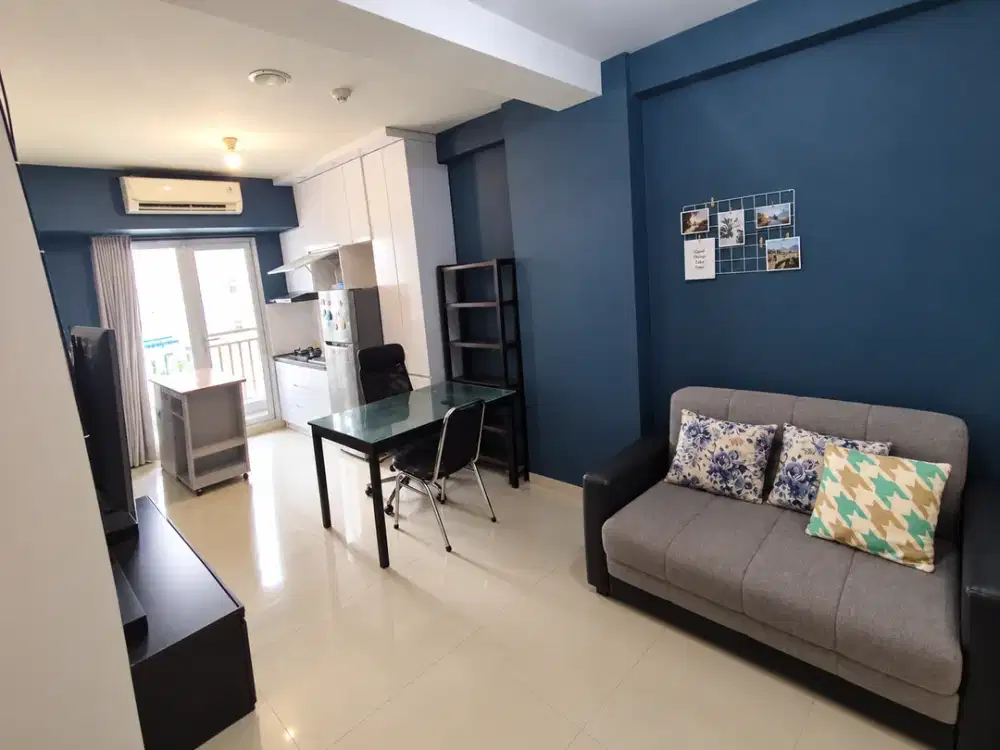 Dijual 2BR Oak Tower B Lantai Tinggi - View Kolam Renang, Full Furnish, Pulo Gadung