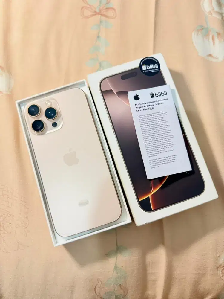 Iphone 16 promax blibli/ibox 256 dessert mulus pemakaian pribadi