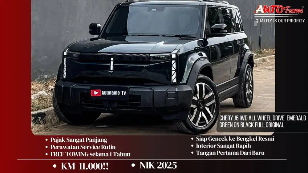 KM11RB Chery J6 IWD All Wheel Drive NIK 2025 Emerald Green On Black Fu