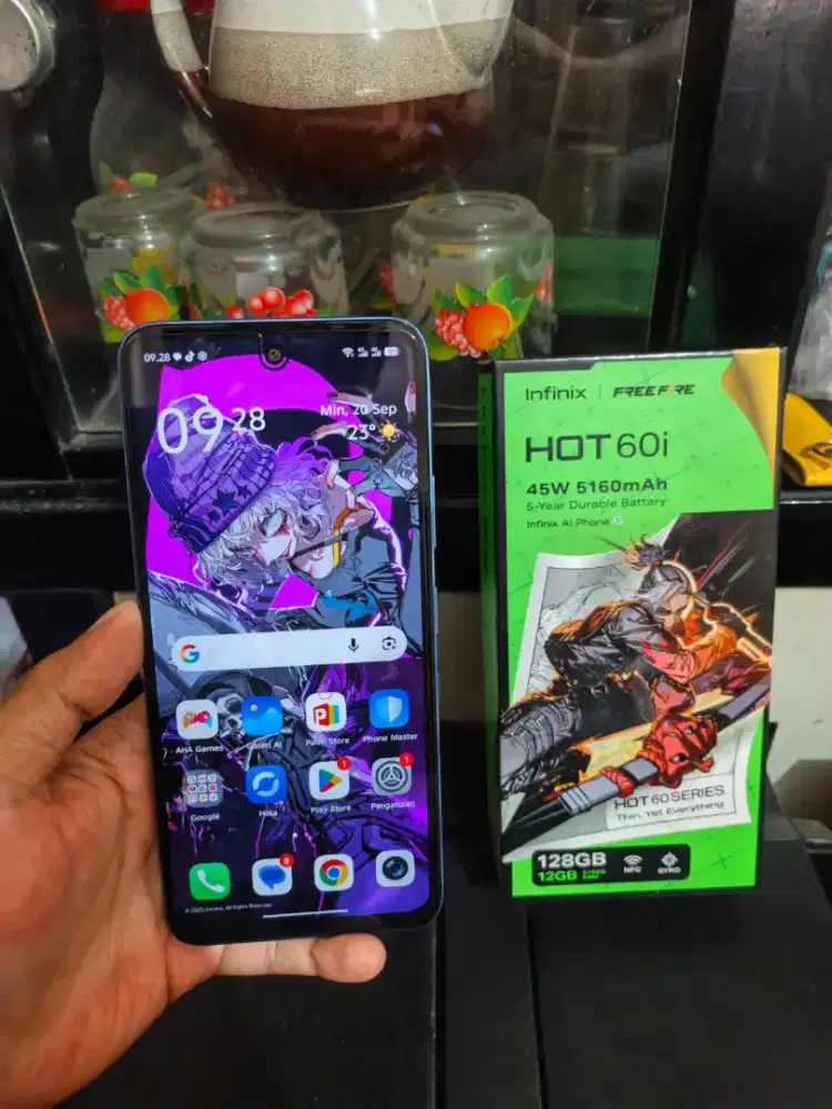 Infinix Hot 60i Ram 6+6/128GB Fullset Siap pake