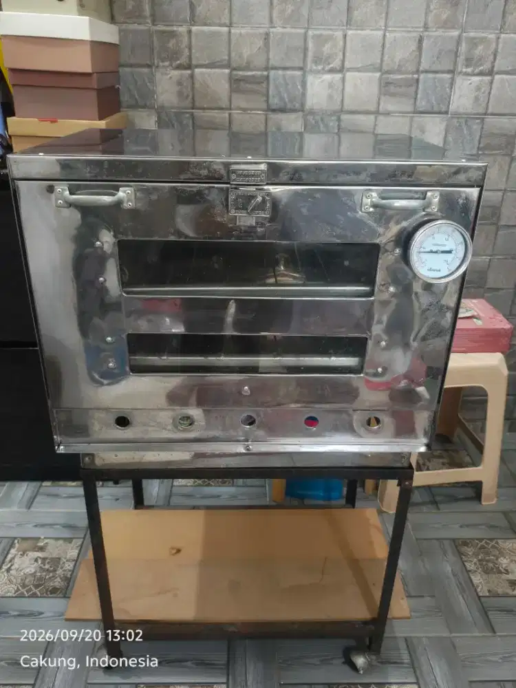 Oven Gas Stenliss Api Atas Bawah Dimensi P60xL40xT45cm
