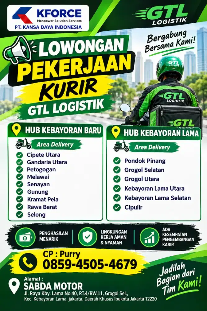 Lowongan kerja kurir GTL