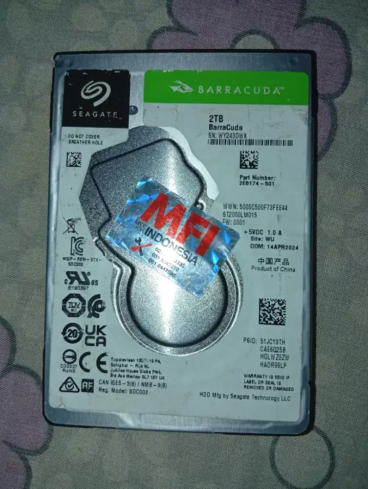 Hardisk seage2,5 inch 2tg