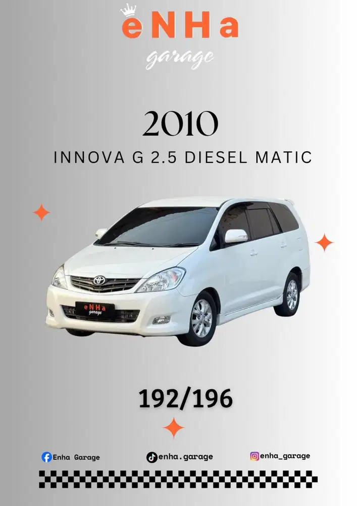 Toyota Kijang Innova G 2.5 diesel matic 2010 istimewa..