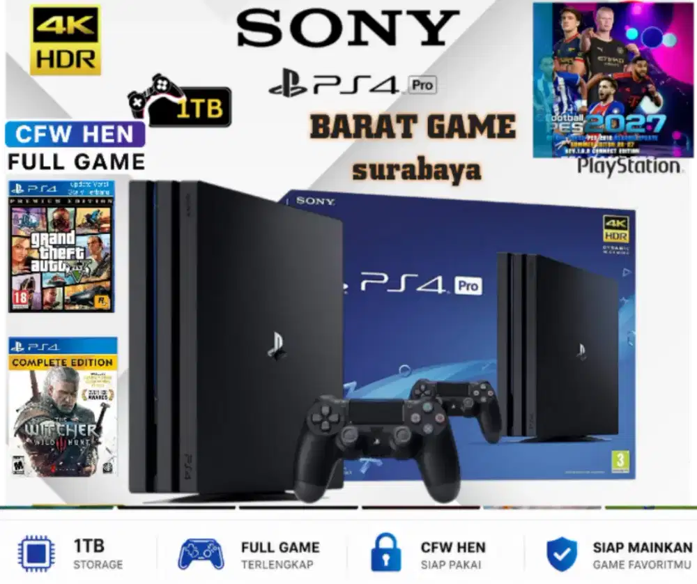 Ps4 pro 1000gb sony