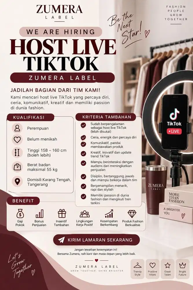 Lowongan pekerjaan host live